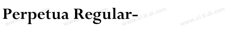Perpetua Regular字体转换